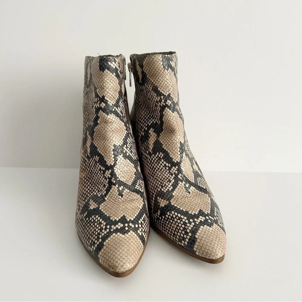 Vince Camuto Snake Print Boots | Size 10